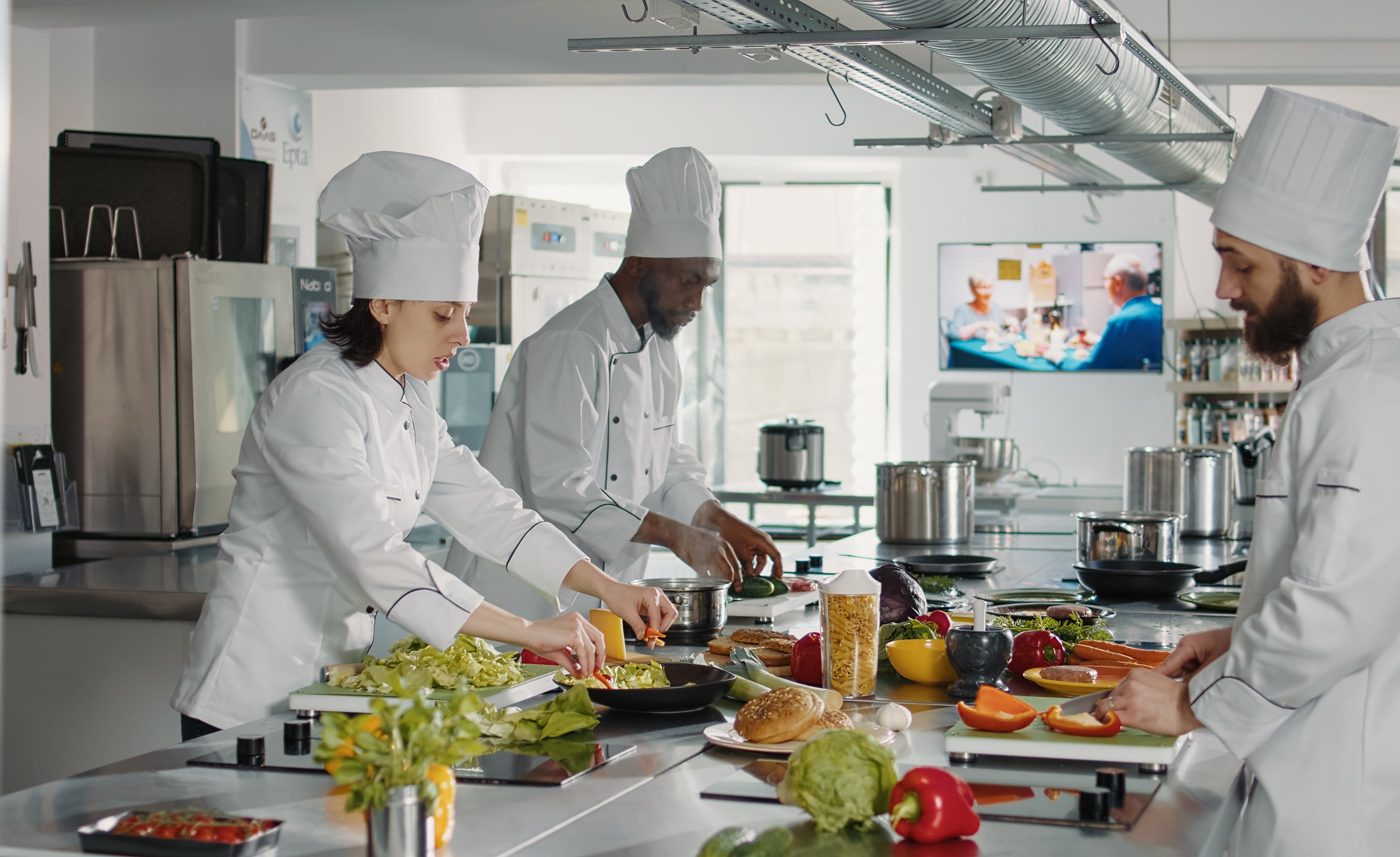 Chef managing cloud kitchen orders on FoodChow